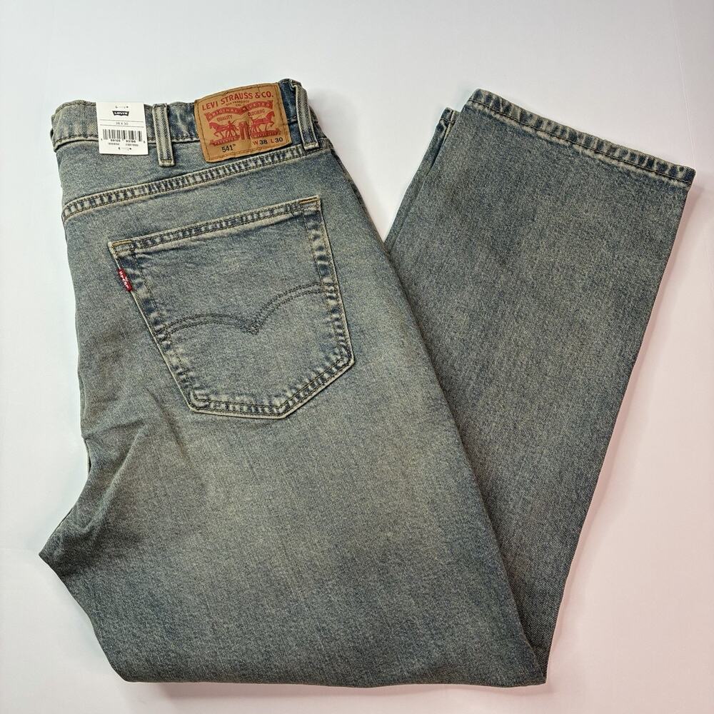Levi's 541 Athletic Taper Jeans Men's 38x30 Blue Cotton Stretch Sits At Waist